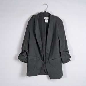 NWT Ovi 3/4 sleeve black jacket ruched blazer